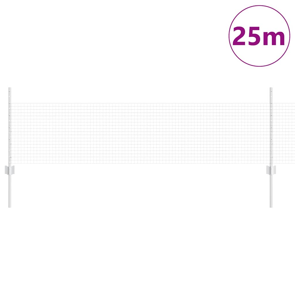 Recinzione Vidaxxl con palo argento 0,5 x 25 m in acciaio