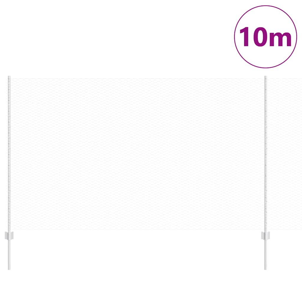 Recinzione Vidaxxl con palo argento 1,4 x 10 m in acciaio
