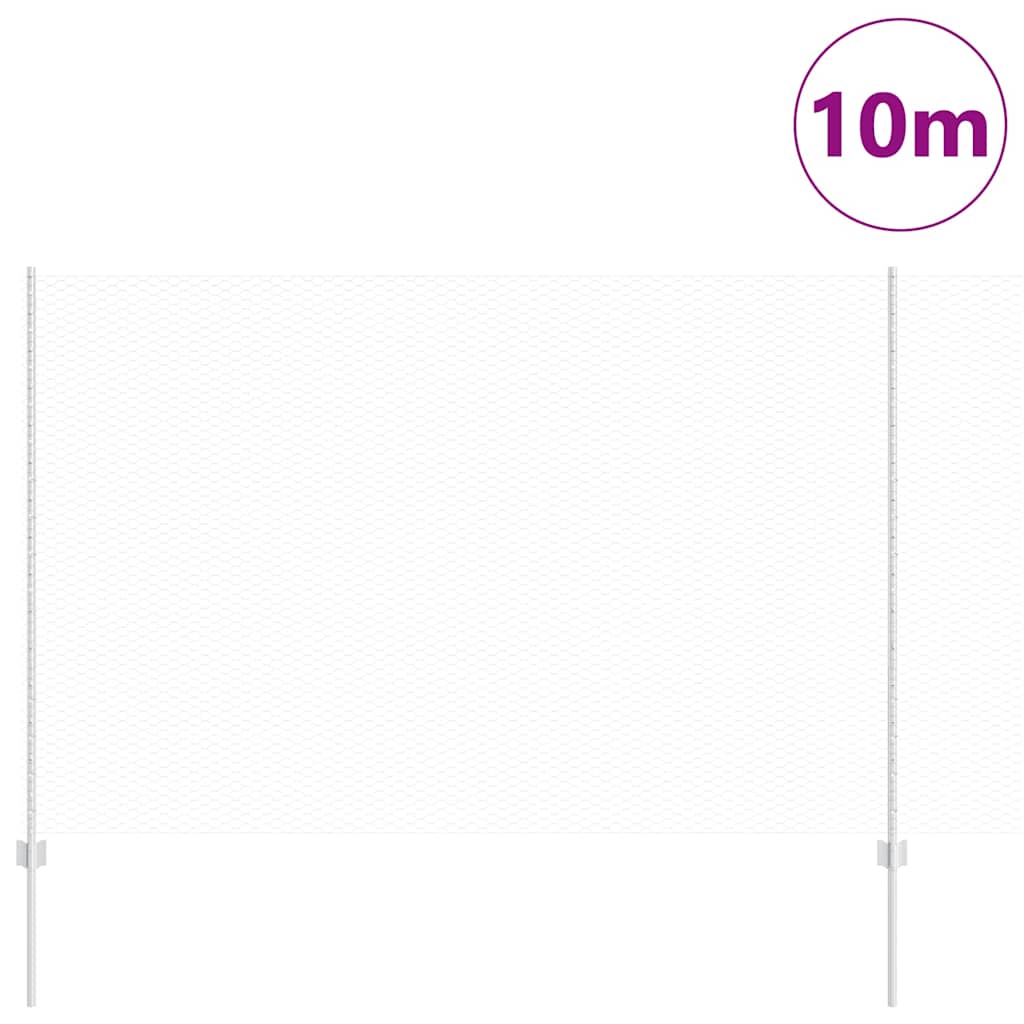 Valla vidaxl con poste plata 1,5 x 10 m acero