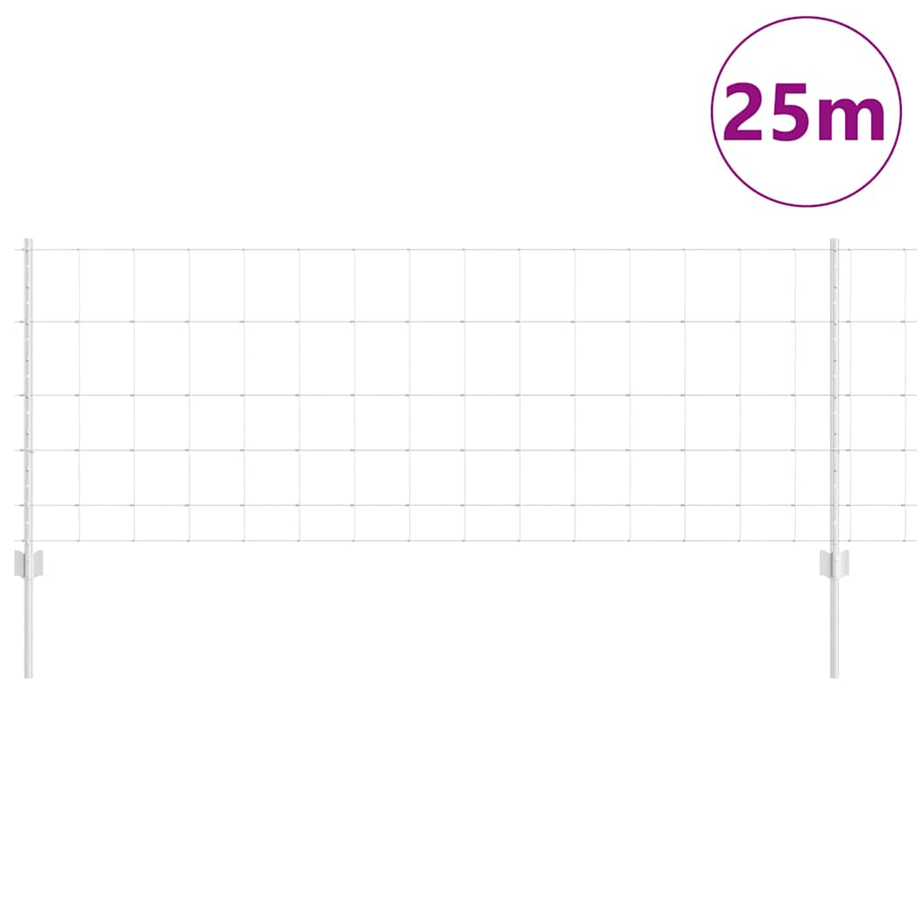 Recinzione Vidaxxl con palo argento 0,8 x 25 m in acciaio