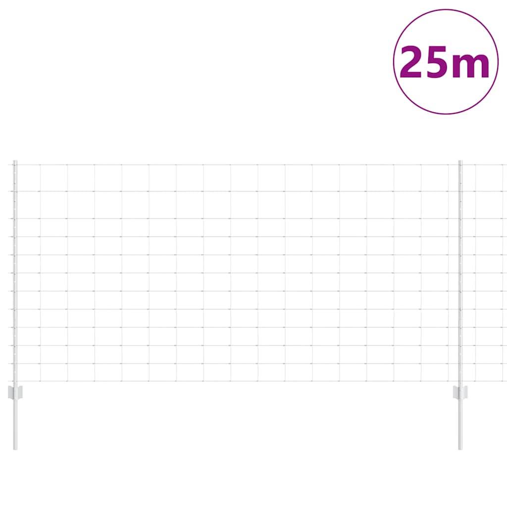 Recinzione Vidaxxl con palo argento 1,2 x 25 m in acciaio