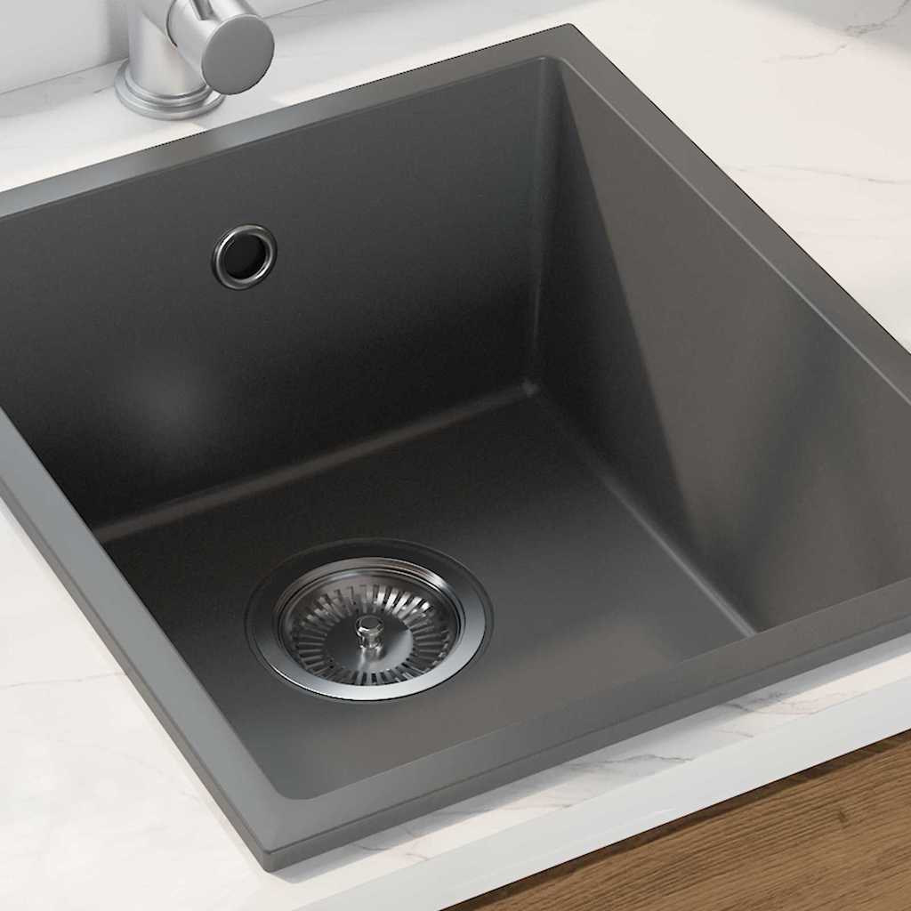 Vidaxl keukenwasbak grijs 38 x 44 x 20 cm graniet