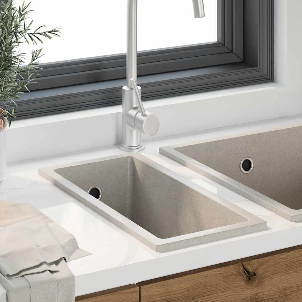 Lavello da cucina Vidaxx beige 21 x 44 x 14 cm in granito