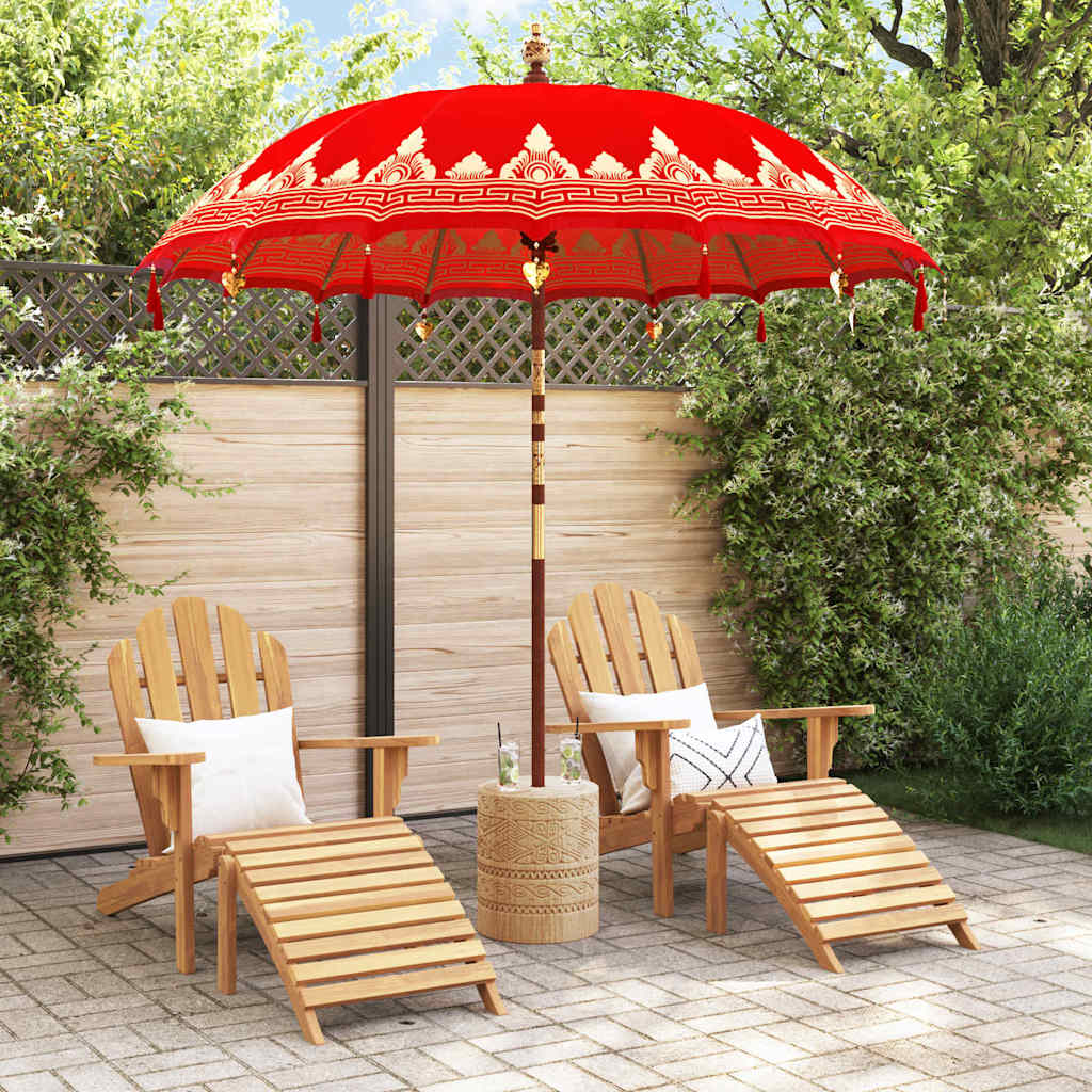 Vidaxl balinese parasol rood 215 x 215 x 260 cm