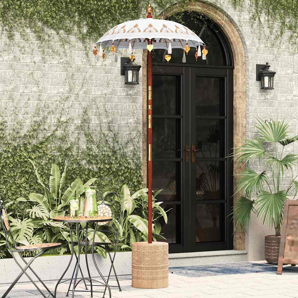 Vidaxl balinese parasol crème 125 x 125 x 260 cm