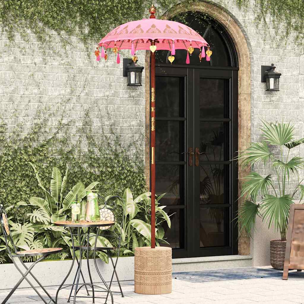 Ombrellone balinese Vidaxl rosa 125 x 125 x 260 cm