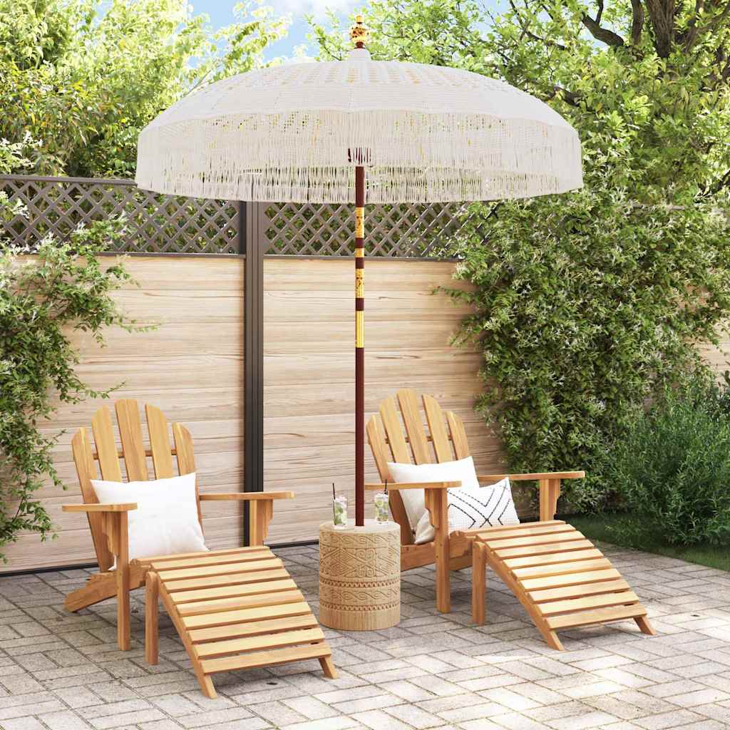 Vidaxl macramé parasol crème 190 x 190 x 260 cm