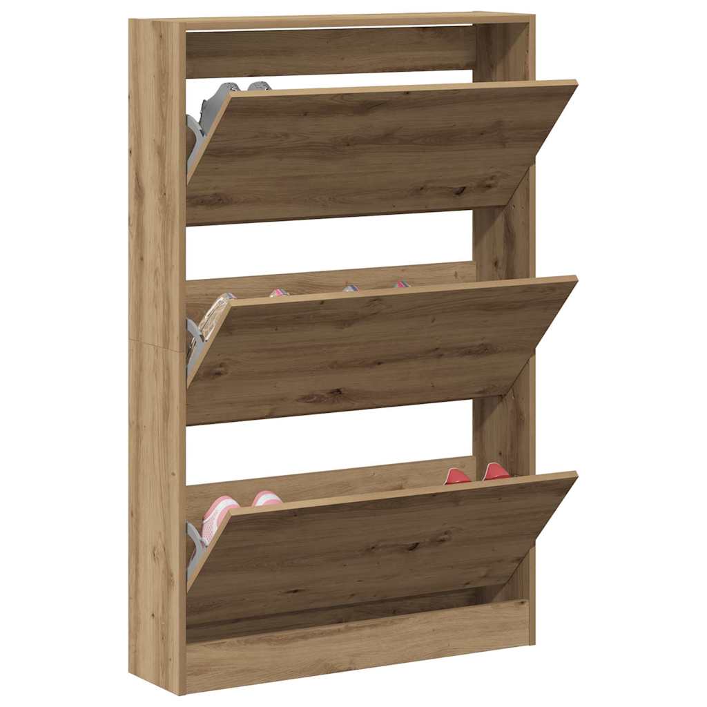 Vidaxx zapatero artesanal roble 80 x 21 x 125,5 cm madera artesanal