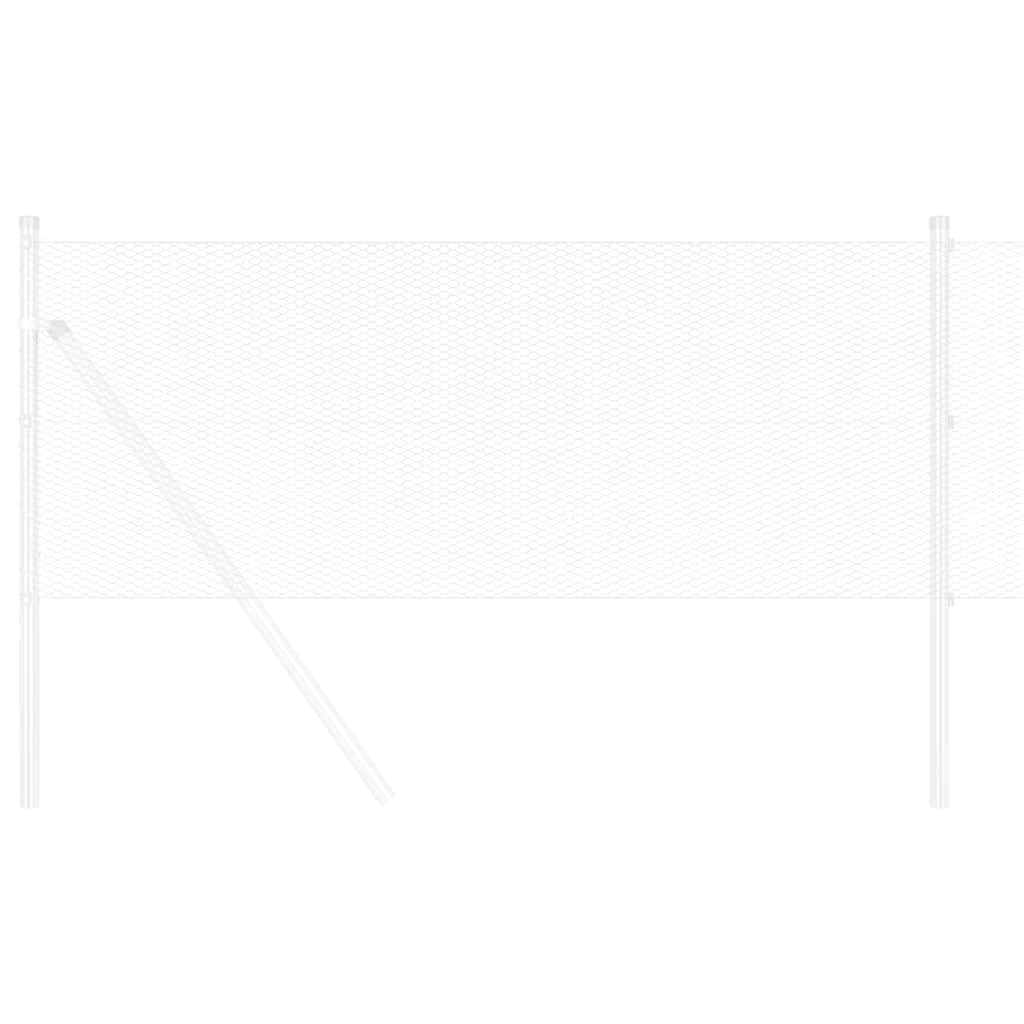 Valla hexagonal vidaxl plateada 0,6 x 10 m acero galvanizado