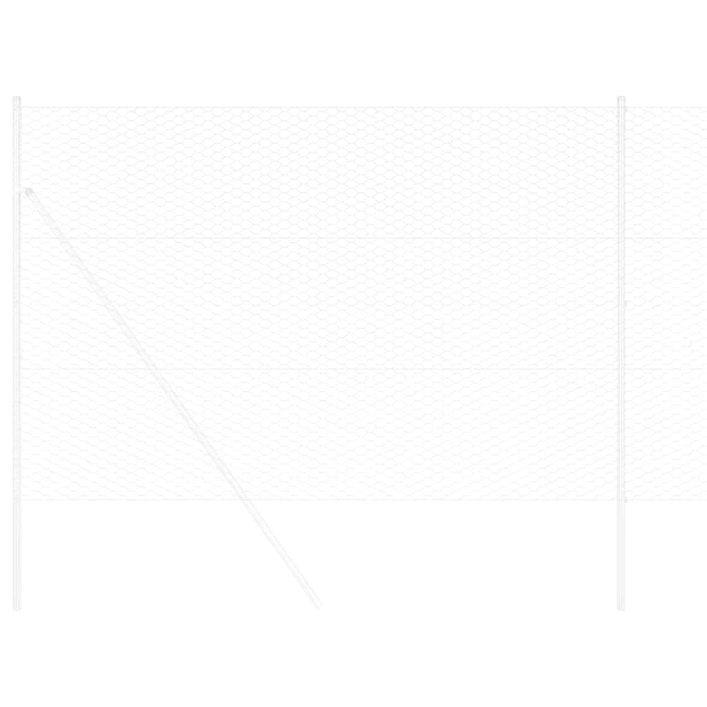 Valla hexagonal vidaxl plateada 1,6 x 25 m acero galvanizado