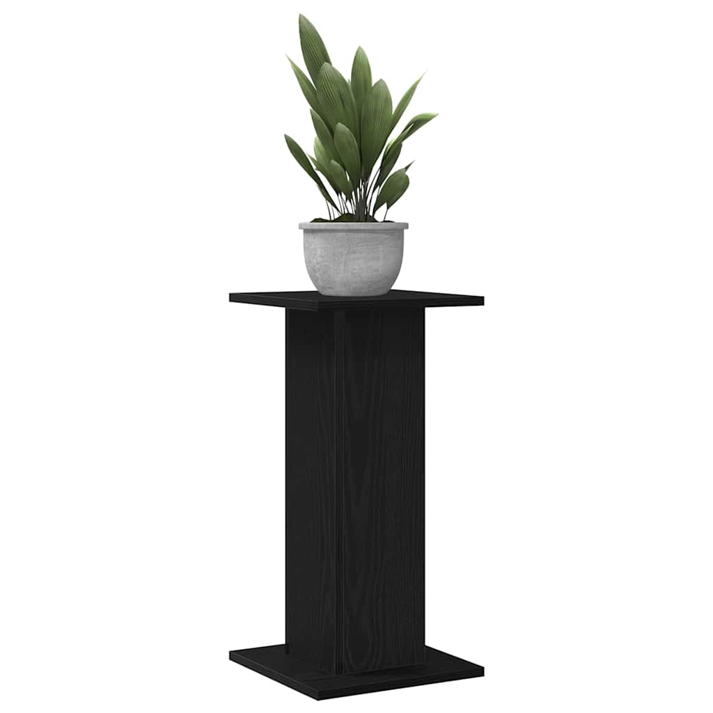 Supporto per piante Vidaxxl 2 pezzi rovere nero 30 x 30 x 60 cm in legno composito