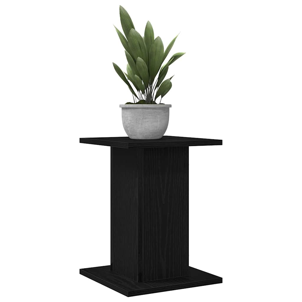 Supporto per piante Vidaxxl 2 pezzi rovere nero 30 x 30 x 40 cm in legno composito