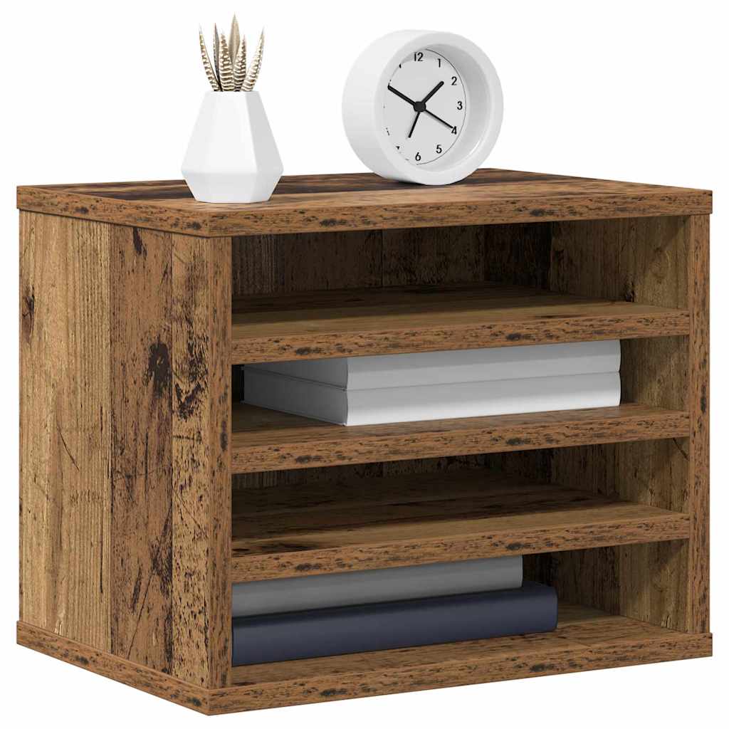 Vidaxx organizador de escritorio madera vieja 36 x 26 x 29,5 cm madera procesada