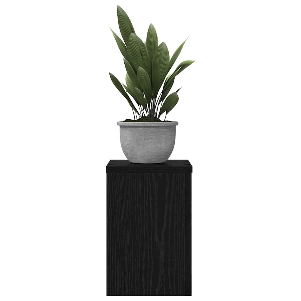Supporto per piante VidaXL 2 pezzi rovere nero 20 x 20 x 30 cm in legno composito