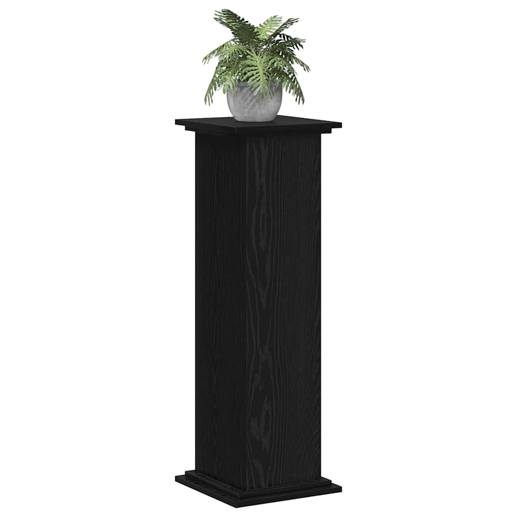 Supporto per piante Vidaxxl rovere nero 33 x 33 x 100 cm in legno lavorato