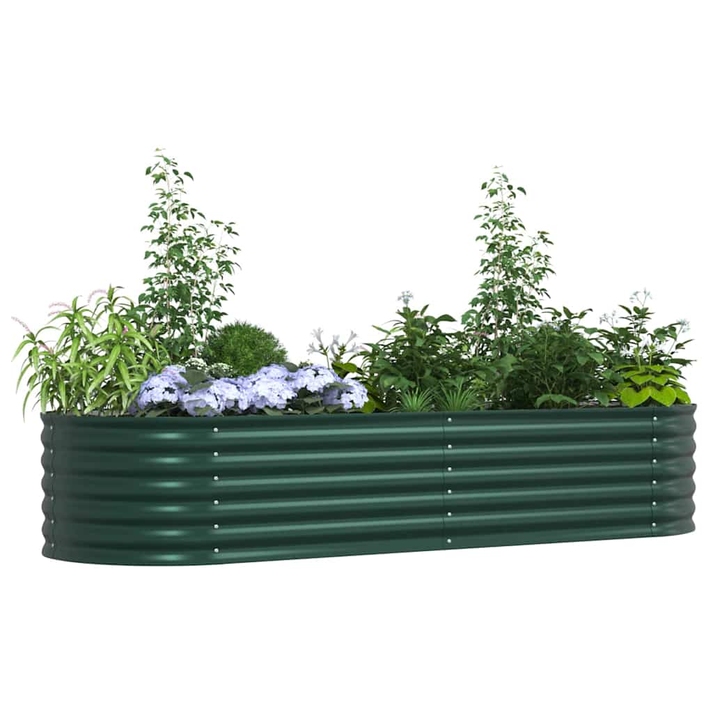 Aiuola rialzata Vidaxx verde 240 x 80 x 44 cm in acciaio