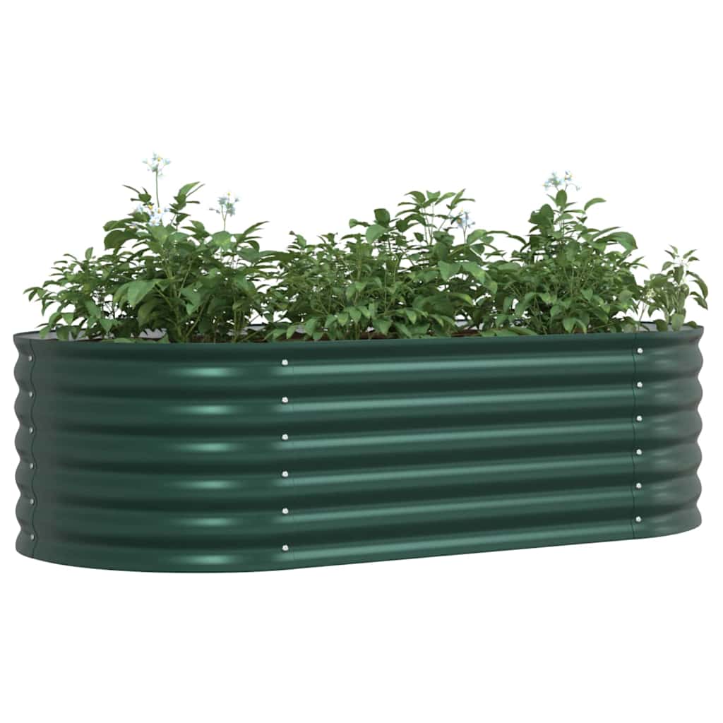 Vidaxl verhoogd bed groen 160 x 80 x 44 cm staal