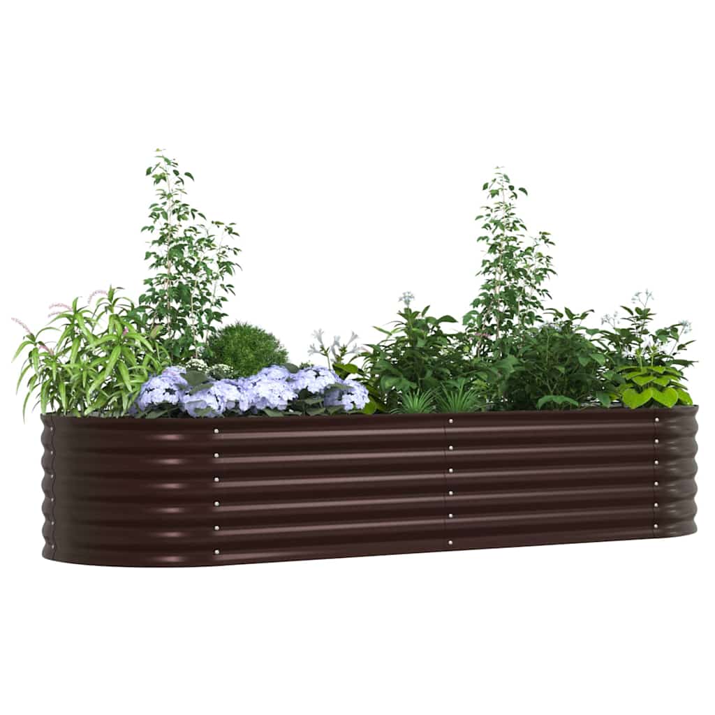 Vidaxx cama elevada marrón 240 x 80 x 44 cm acero