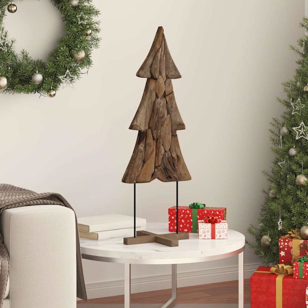 Albero di Natale Vidaxx con legno massello di teak marrone standard da 90 cm