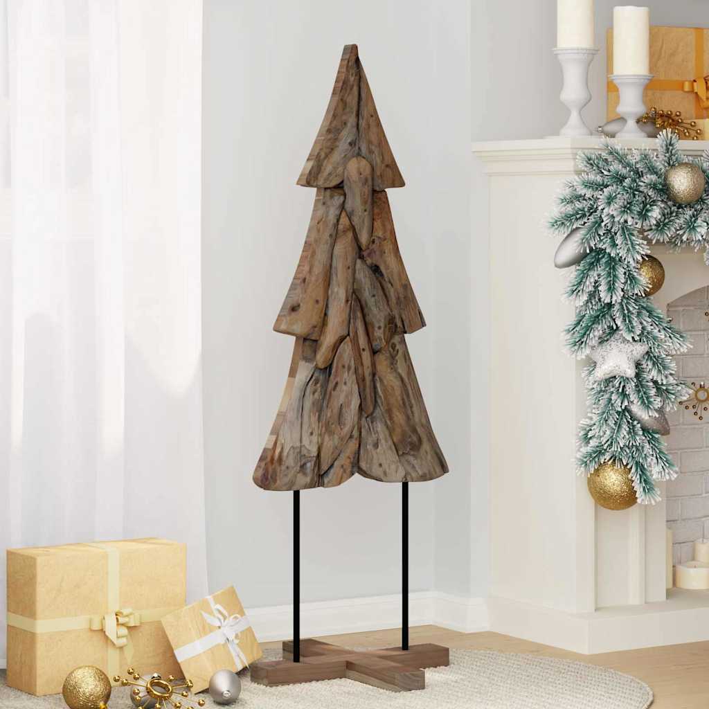 Albero di Natale Vidaxx con legno massello di teak marrone standard da 121 cm