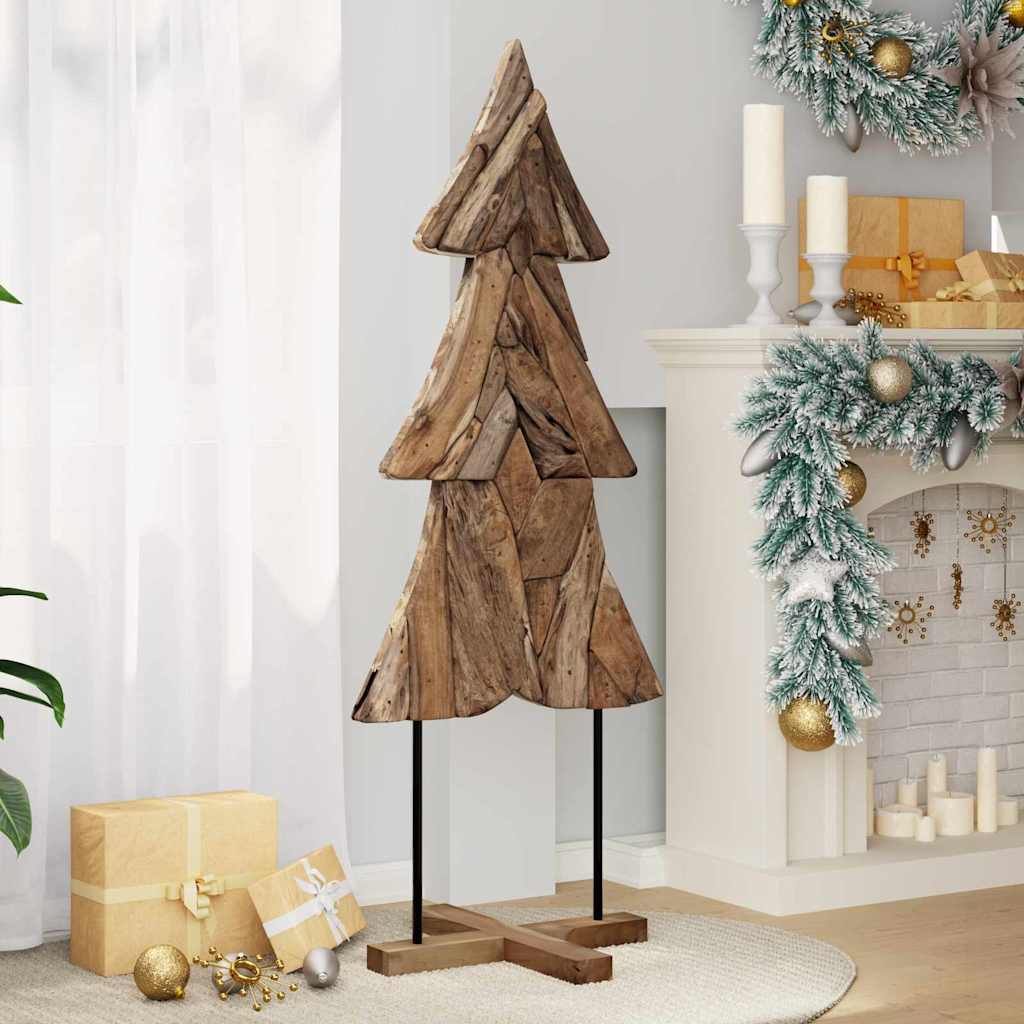 Albero di Natale Vidaxx con legno massello di teak marrone standard da 151 cm