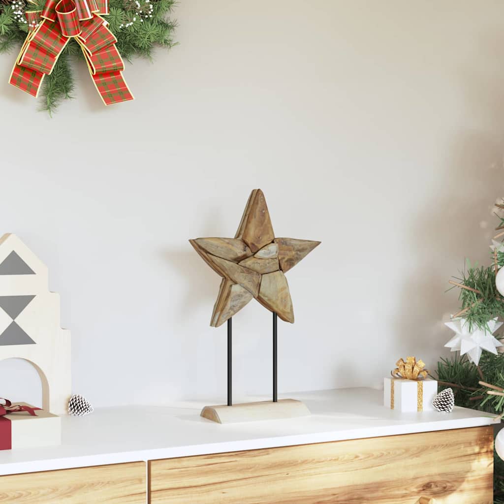 Vidaxx poinsettia marrone 31 x 15 x 46 cm in legno massello di teak