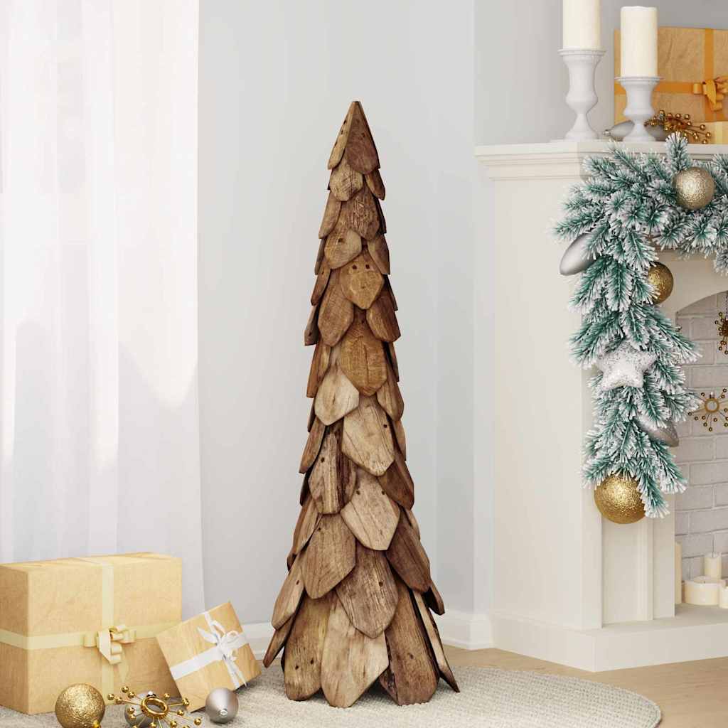 Albero di Natale Vidaxx con legno massello di teak marrone standard da 111 cm
