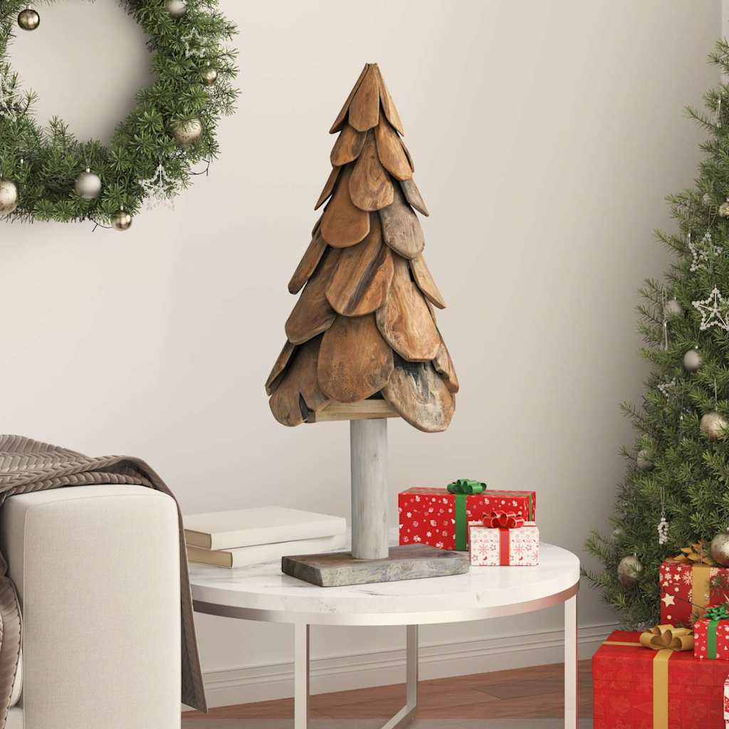 Árbol de Navidad vidaxx con madera maciza de teca marrón estándar de 91 cm