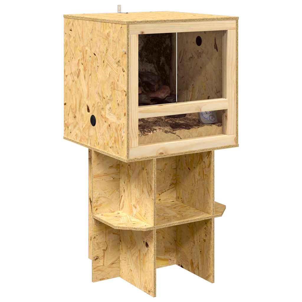 Terrario Vidaxl marrone 50 x 50 x 100 cm osb