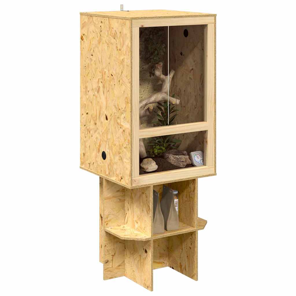 Vidaxl terrario marrón 50 x 50 x 130 cm osb
