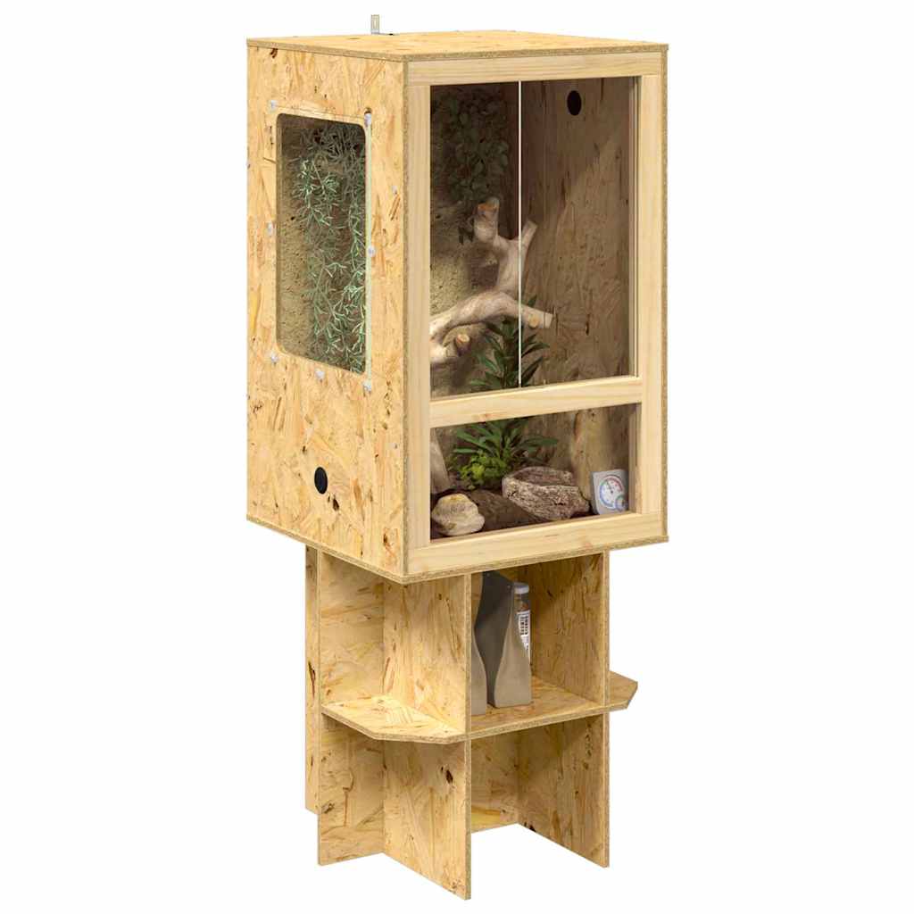 Terrario Vidaxl marrone 50 x 50 x 130 cm osb