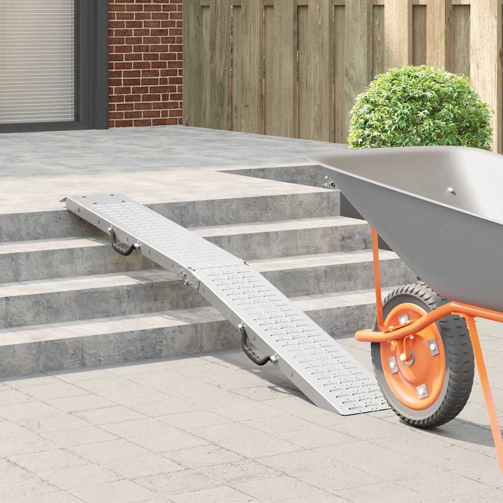Vidaxl laadhelling 200 kg zilver 186 x 23 x 4,5 cm