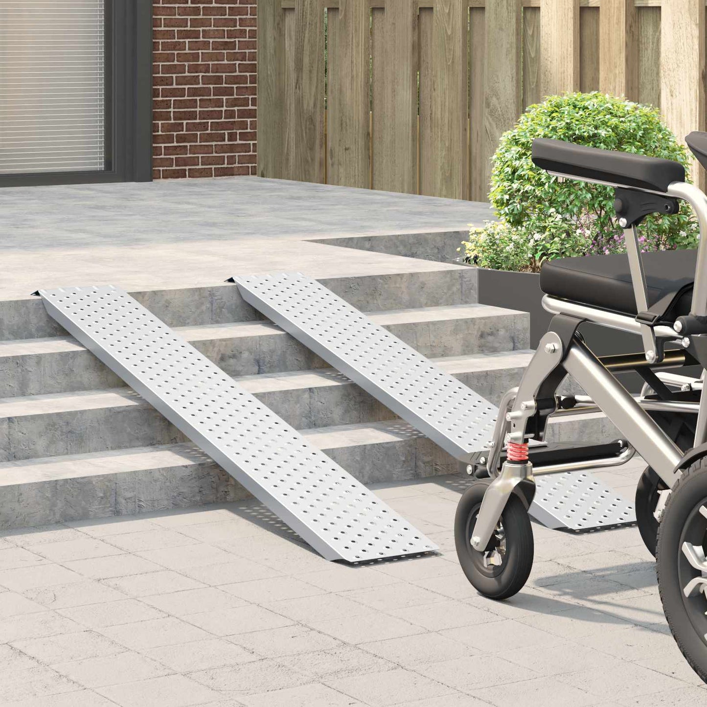 Rampa de carga vidaxl 200 kg plata 159 x 23 x 5 cm acero galvanizado