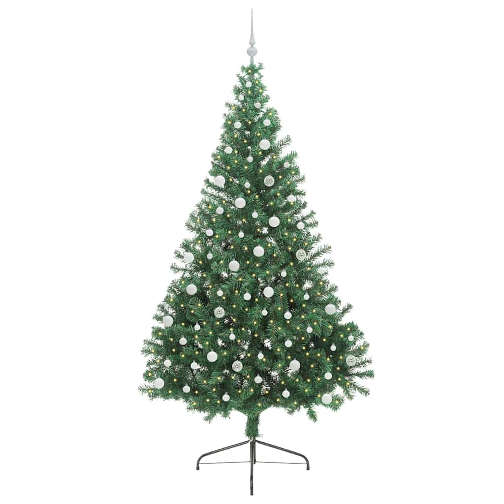 Vidaxx árbol de Navidad artificial preiluminado con 300 LED verde 240 cm PVC