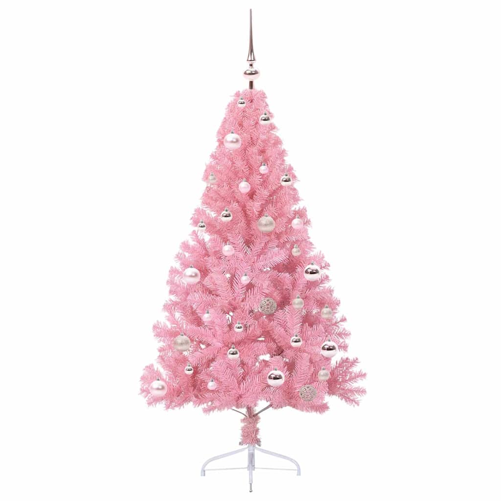 VidaXL albero di Natale artificiale preilluminato con 150 LED rosa 150 cm in PVC