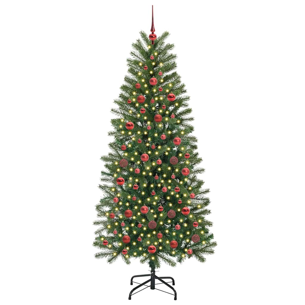 Vidaxl kunstkerstboom met 300 led met standaard groen 180 cm pe en pvc