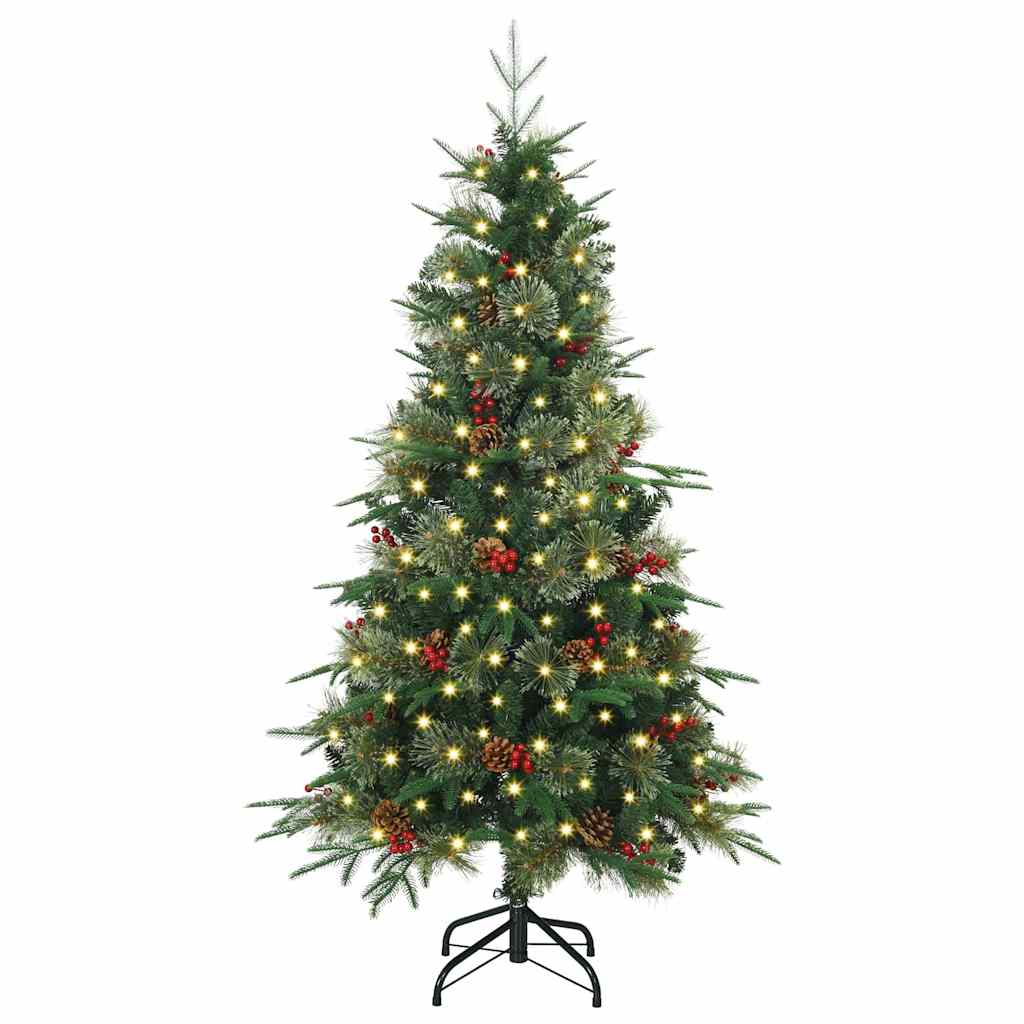 Vidaxx albero di Natale pieghevole artificiale verde 120 cm PE e PVC