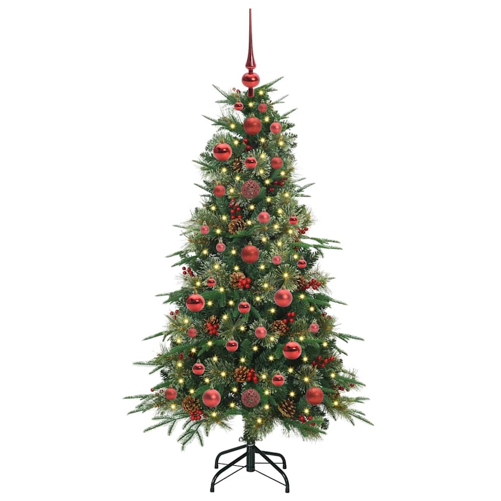 Vidaxx árbol de Navidad artificial plegable verde 120 cm PE y PVC