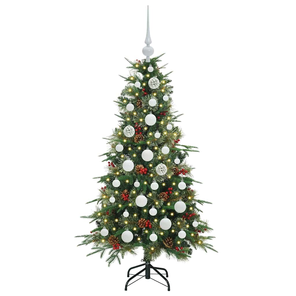 Vidaxx árbol de Navidad artificial plegable verde 120 cm PE y PVC