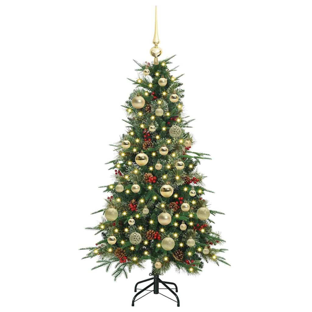 Vidaxx árbol de Navidad artificial plegable verde 120 cm PE y PVC