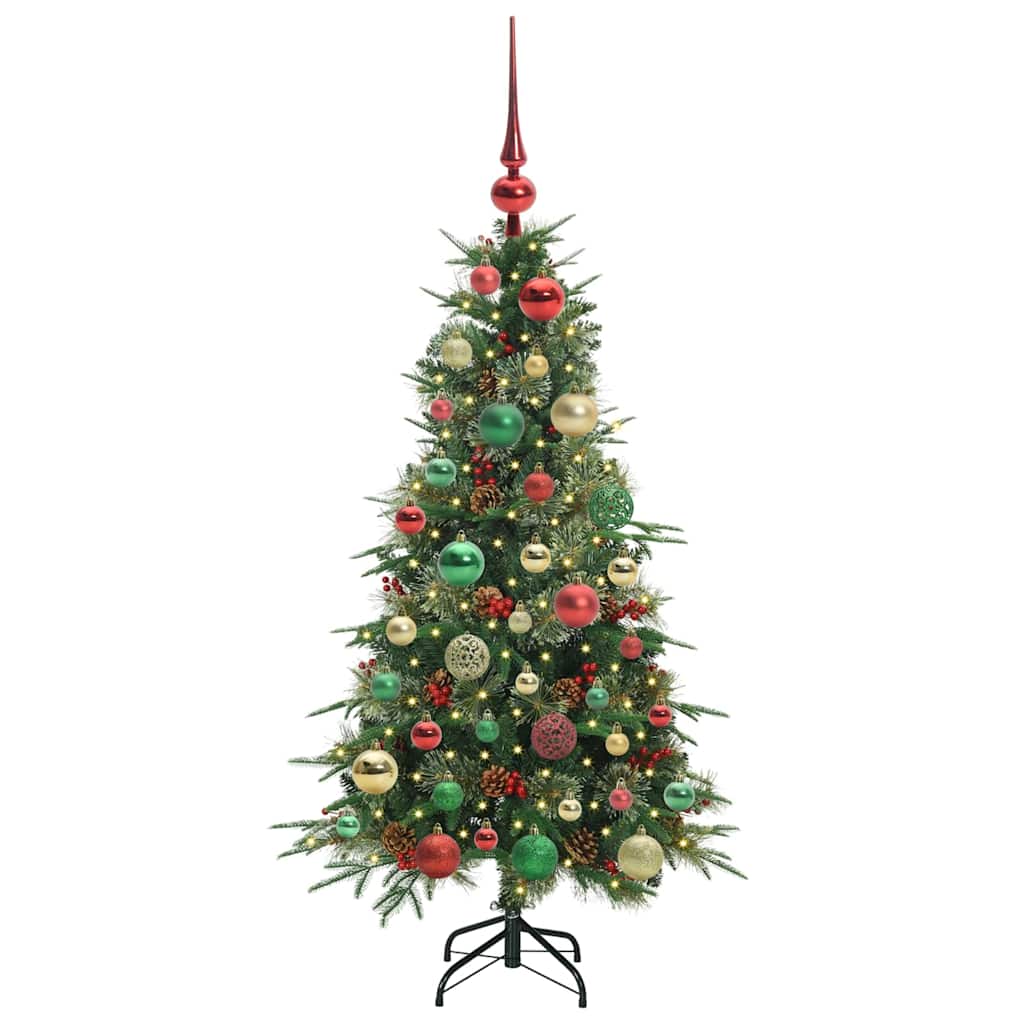 Vidaxx albero di Natale pieghevole artificiale verde 120 cm PE e PVC