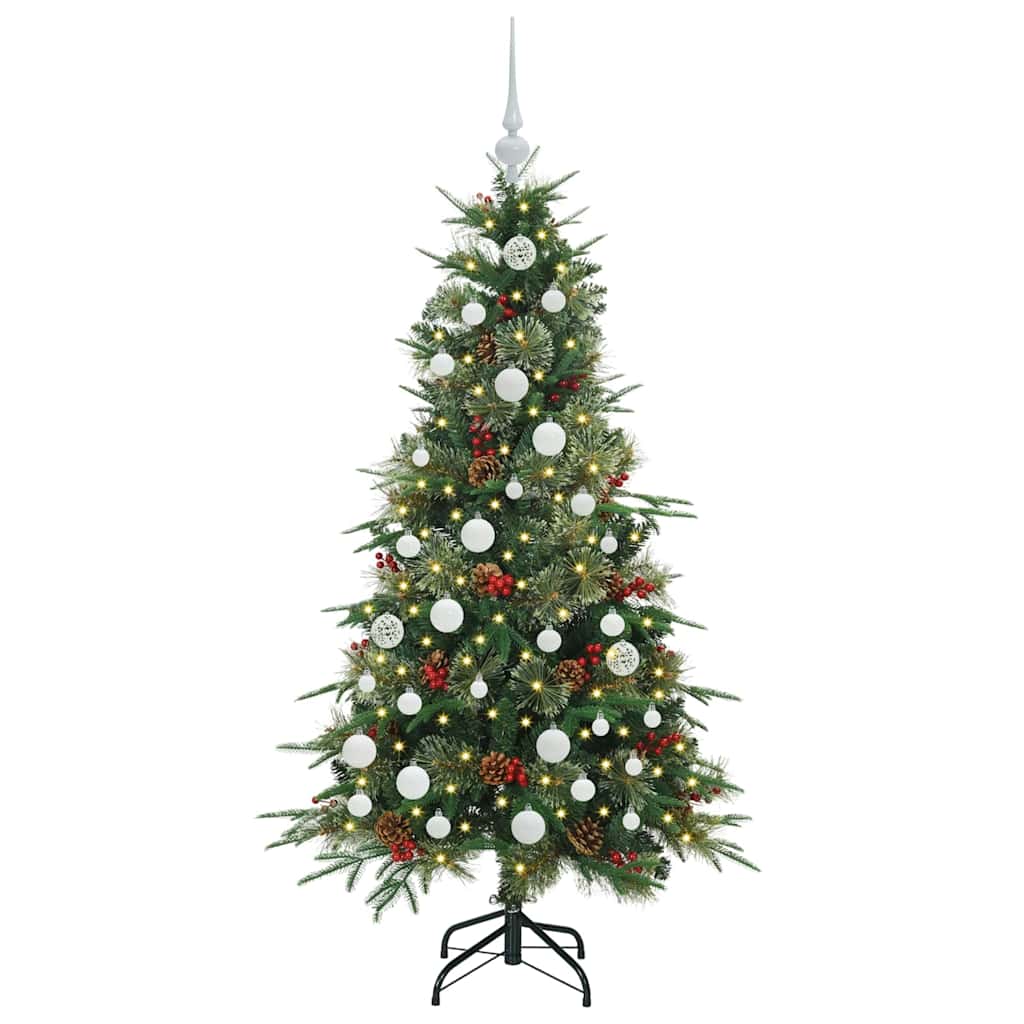 Vidaxx albero di Natale artificiale pieghevole verde 150 cm PE e PVC
