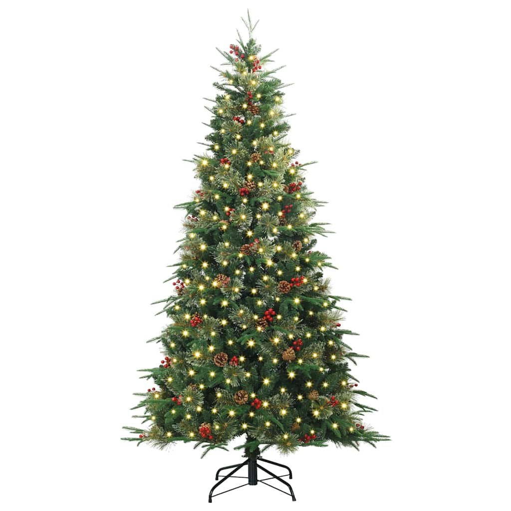 Vidaxx albero di Natale artificiale pieghevole verde 180 cm PE e PVC