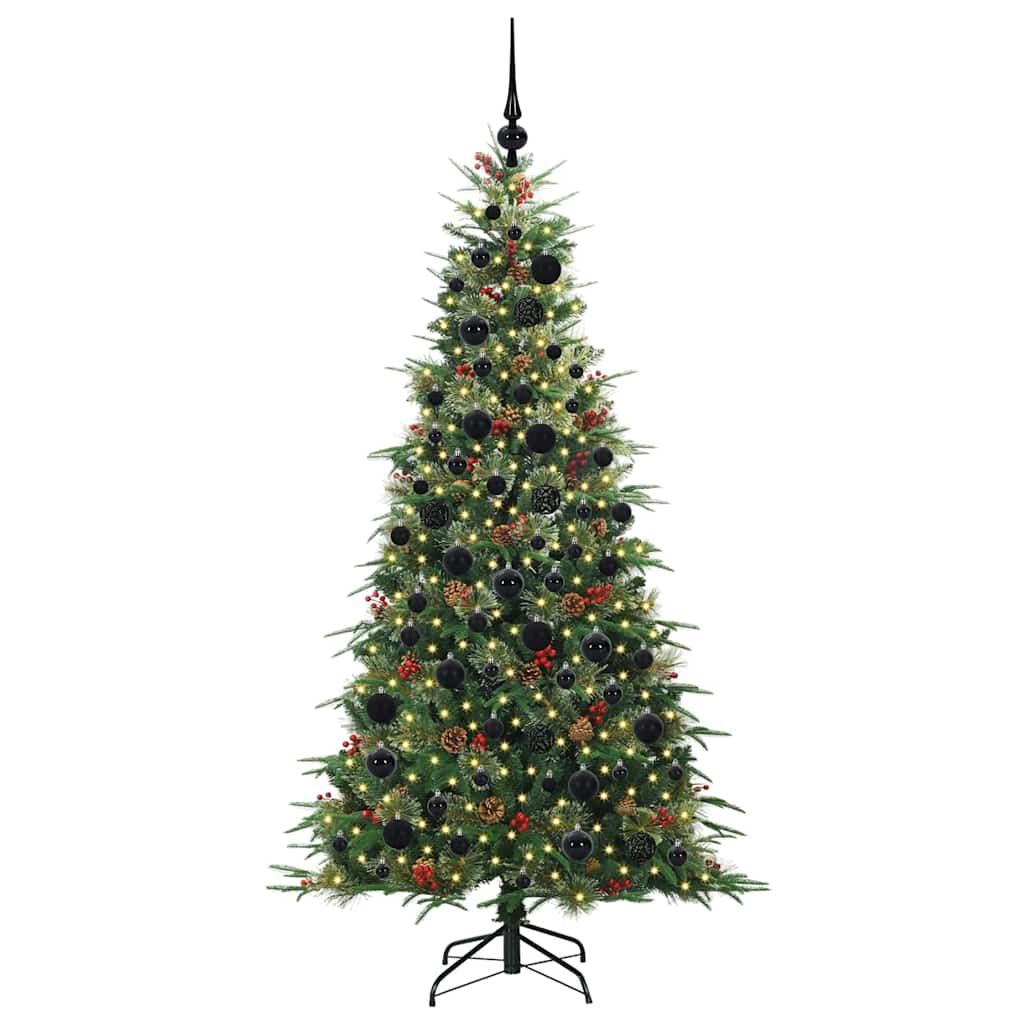 Vidaxx albero di Natale artificiale pieghevole verde 180 cm PE e PVC
