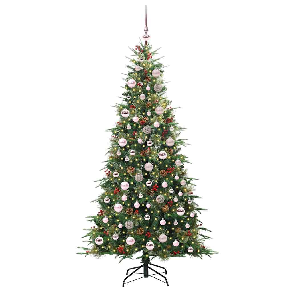 Vidaxx albero di Natale artificiale pieghevole verde 180 cm PE e PVC