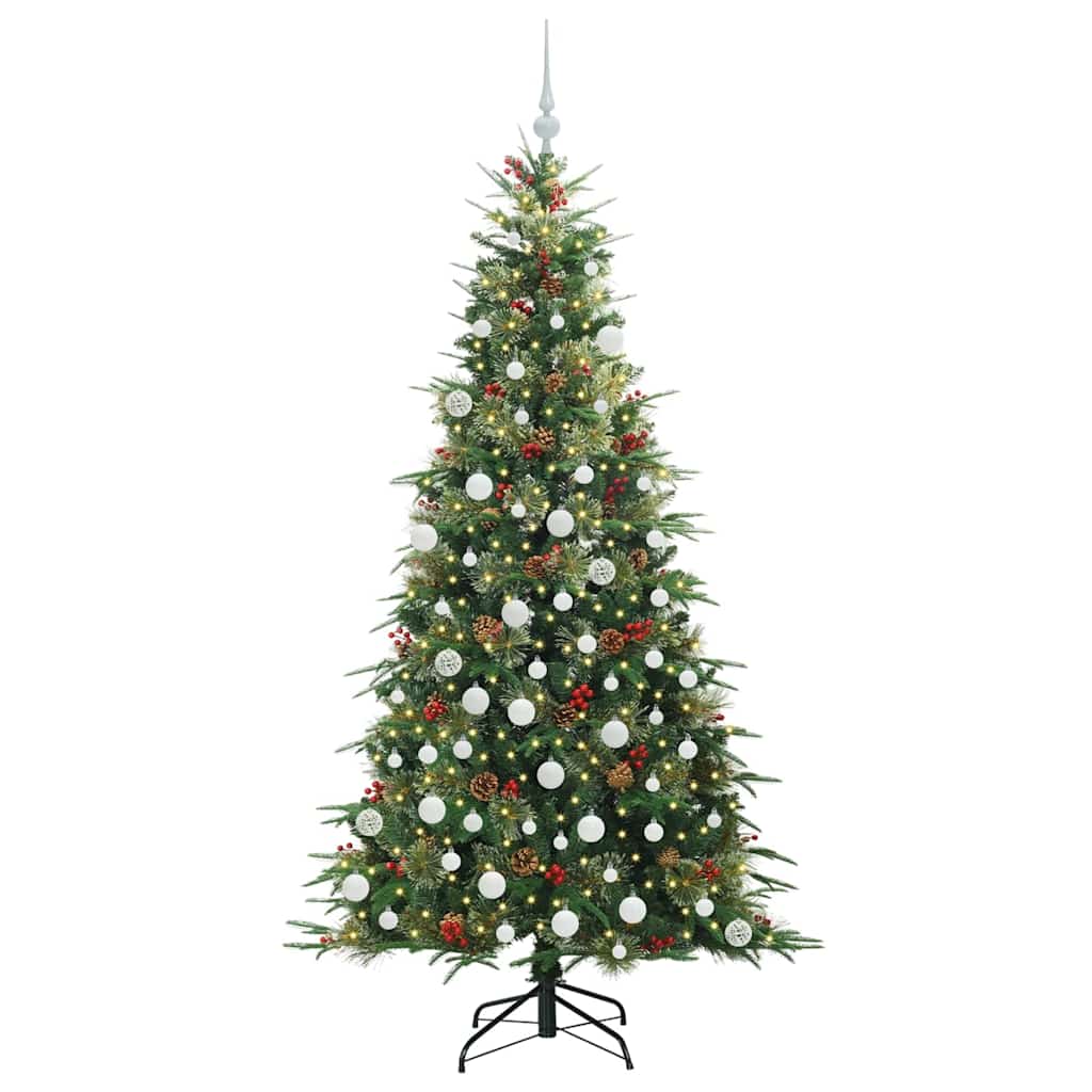 Vidaxx albero di Natale artificiale pieghevole verde 180 cm PE e PVC