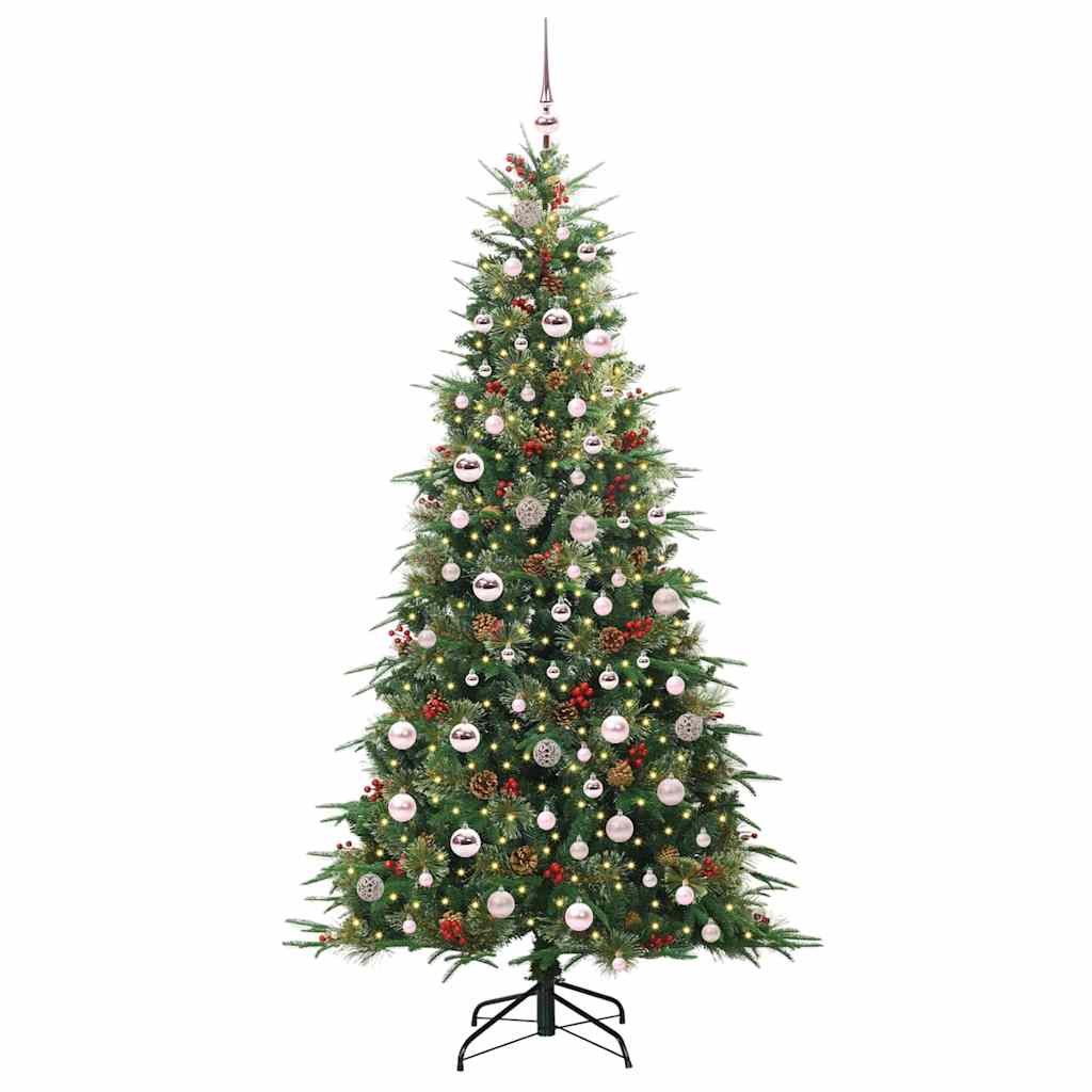 Vidaxl kunstmatige inklapbare kerstboom groen 210 cm pe en pvc