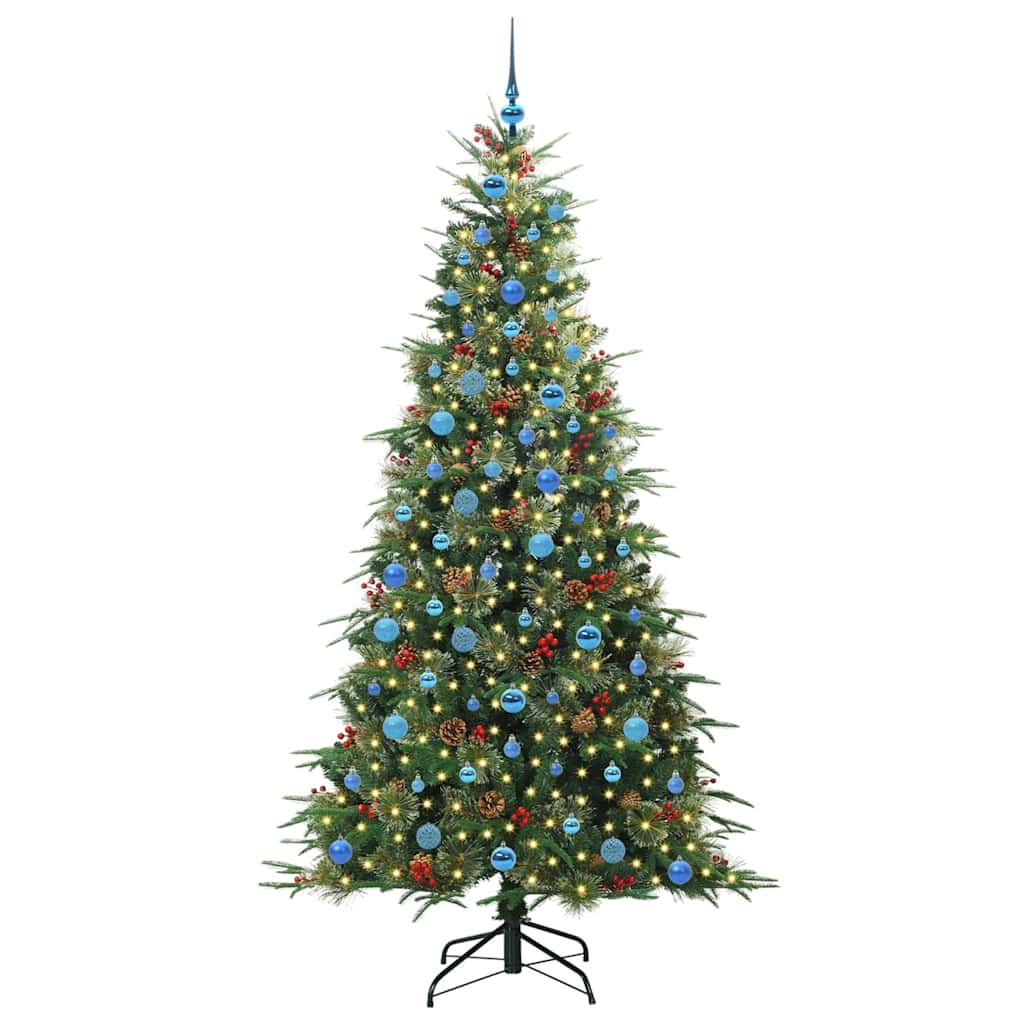 Vidaxx árbol de Navidad artificial plegable verde 210 cm PE y PVC