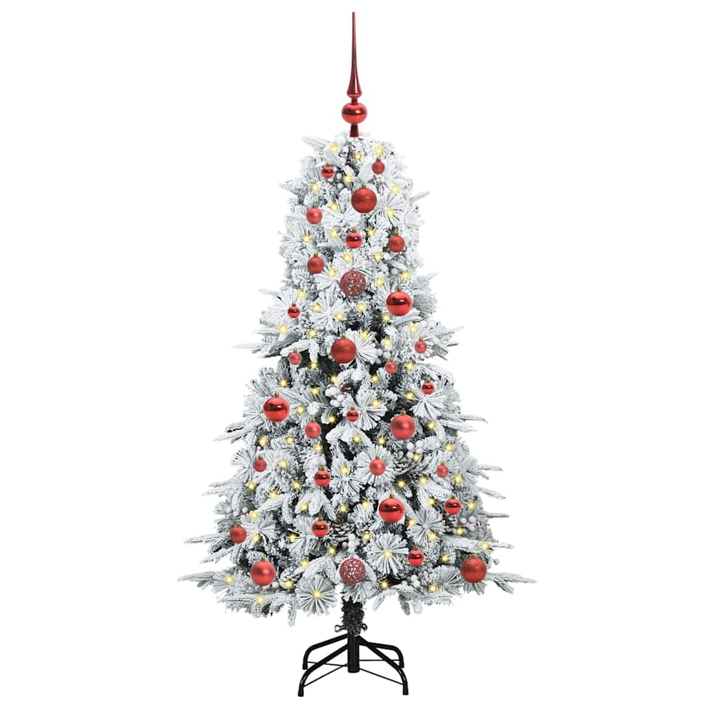 Vidaxx albero di Natale artificiale pieghevole bianco 120 cm PE e PVC