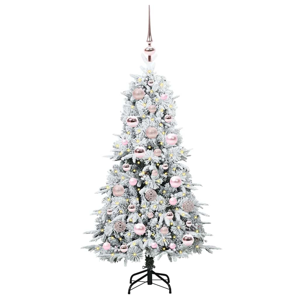 Vidaxx árbol de Navidad artificial plegable blanco 120 cm PE y PVC